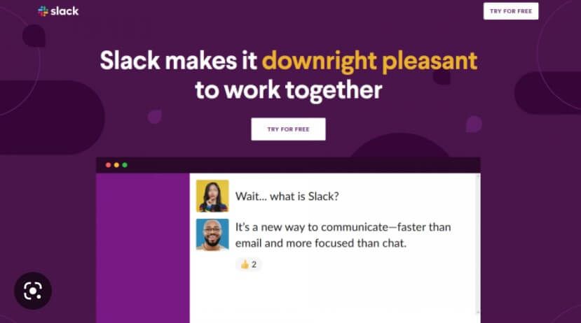 Slack improves knowledge and processes for collaborative work.